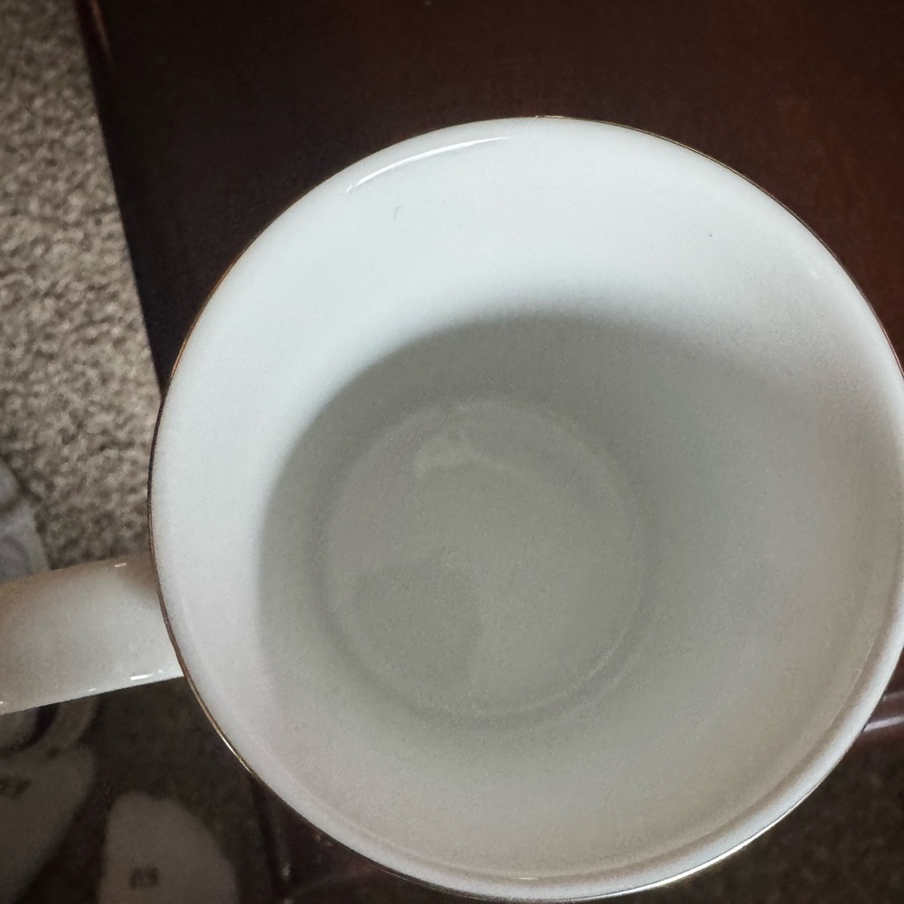 Elegant White Coffee Mugs with Silver Rim –Set of 12 – Perfect for the Holidays!